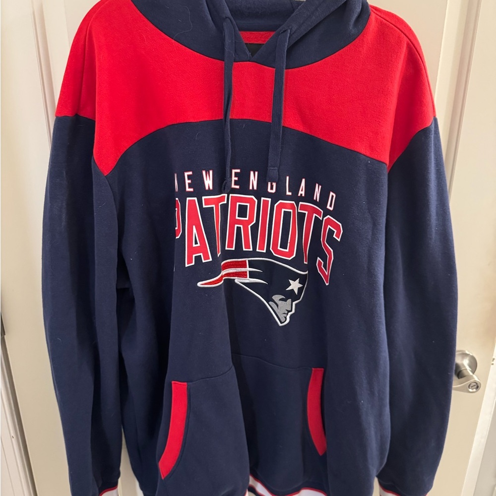 NFL Patriots Red and Navy Hoodie